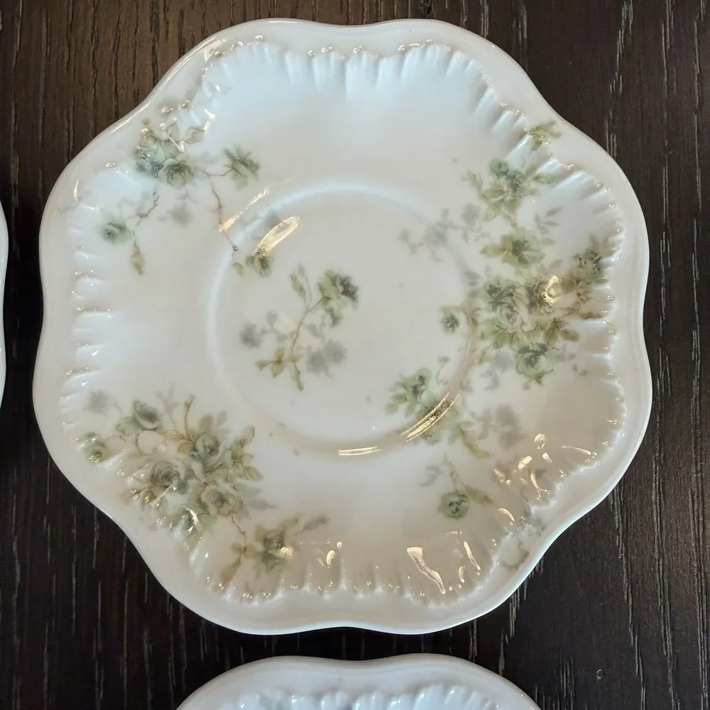 Set Of 6 Theodore Haviland For Simmons Hardware Co. St. Louis Saucers Scalloped